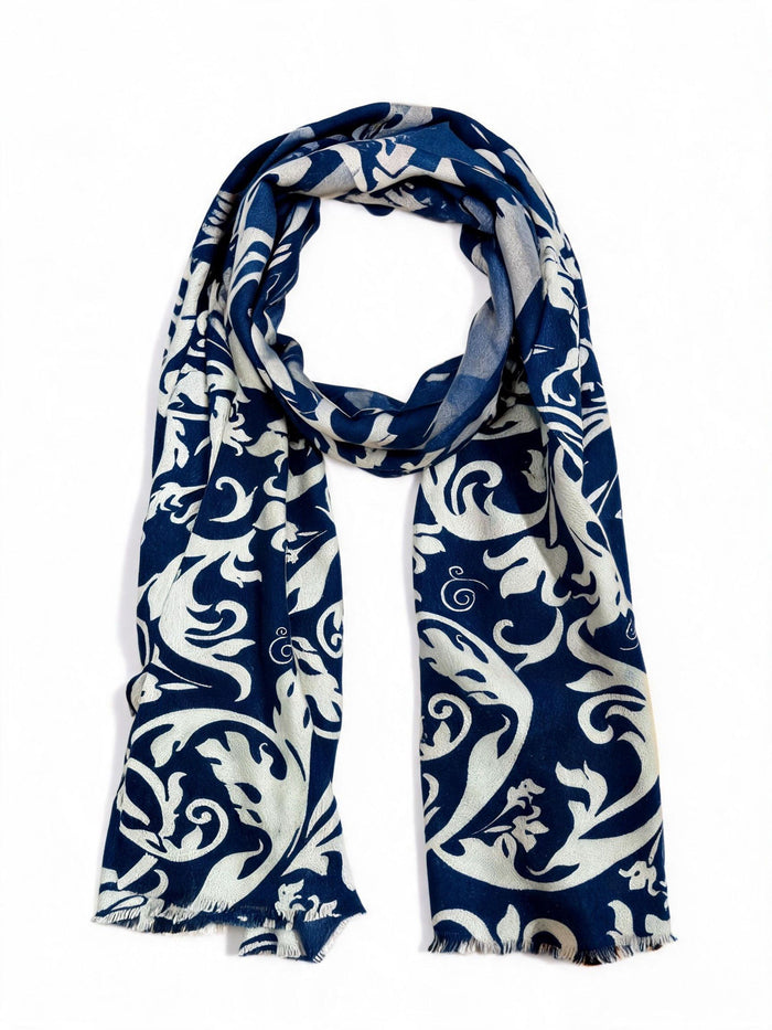 Monochrome Baroque Viscose-Blend Scarf wholesale - image 4