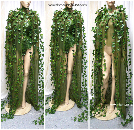 Mother Earth Nightshade Botanical Villain Cape – Handmade Rave Wear Cosplay Halloween Costume