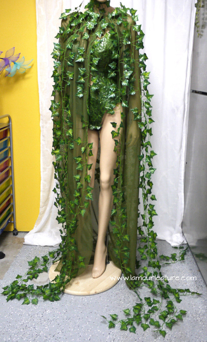 Mother Earth Nightshade Botanical Villain Cape – Handmade Rave Wear Cosplay Halloween Costume
