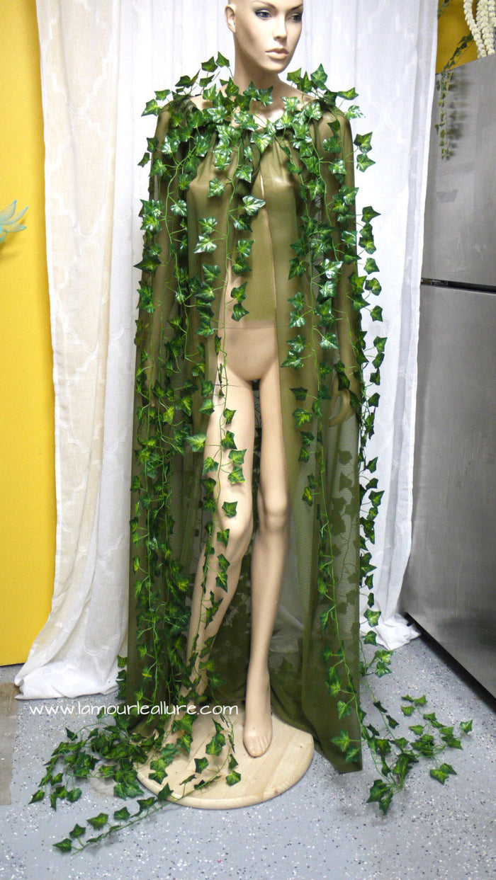 Mother Earth Nightshade Botanical Villain Cape – Handmade Rave Wear Cosplay Halloween Costume