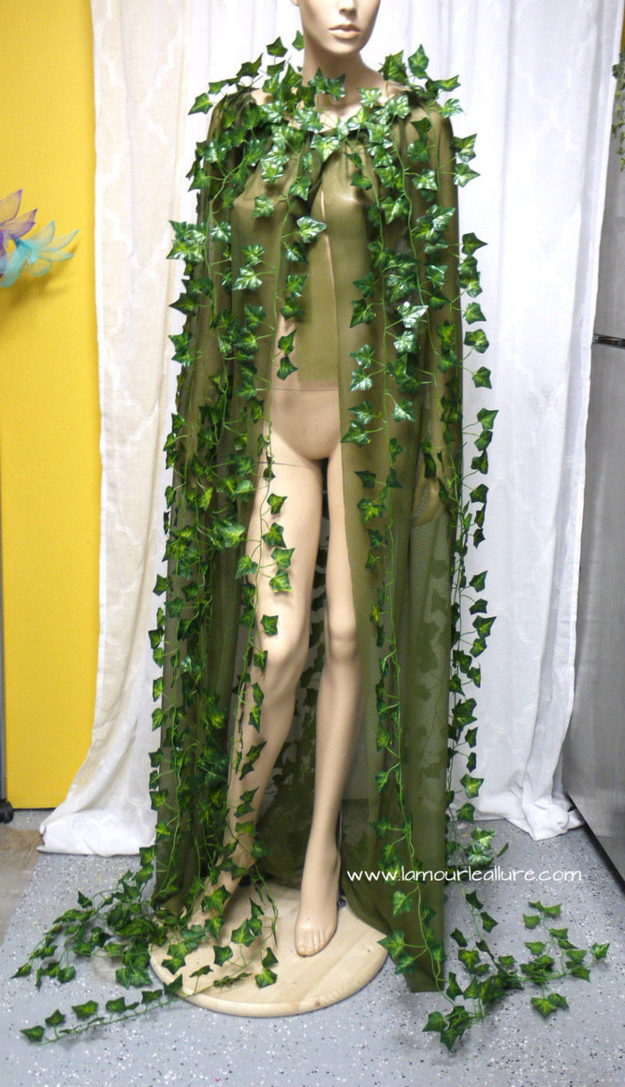 Mother Earth Nightshade Botanical Villain Cape – Handmade Rave Wear Cosplay Halloween Costume