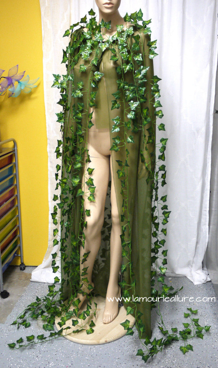 Mother Earth Nightshade Botanical Villain Cape – Handmade Rave Wear Cosplay Halloween Costume