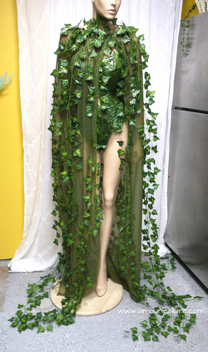 Mother Earth Nightshade Botanical Villain Cape – Handmade Rave Wear Cosplay Halloween Costume