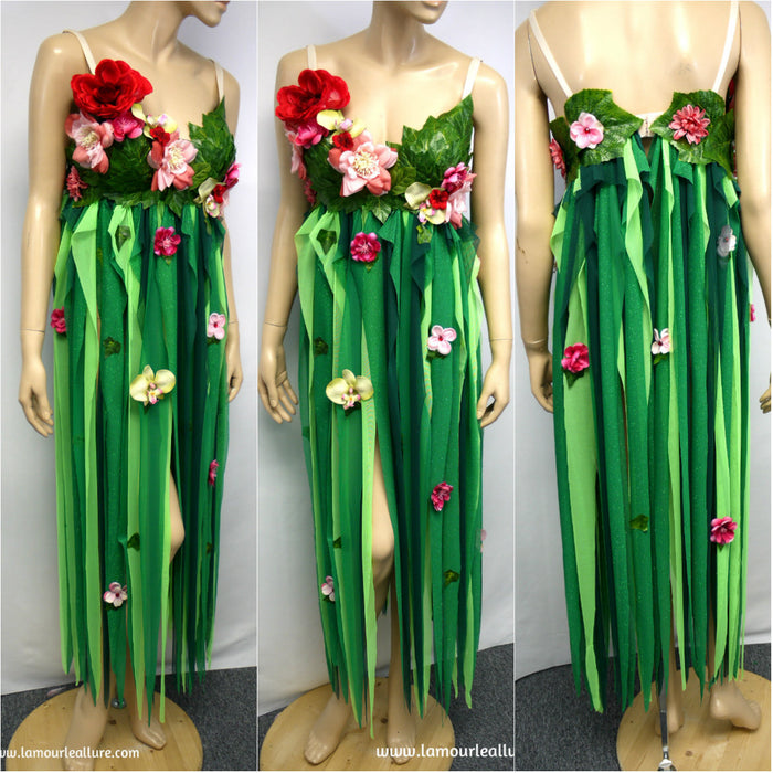 Mother Nature Te Fiti Inspired Costume Dress – Handmade Cosplay Halloween Bra Set