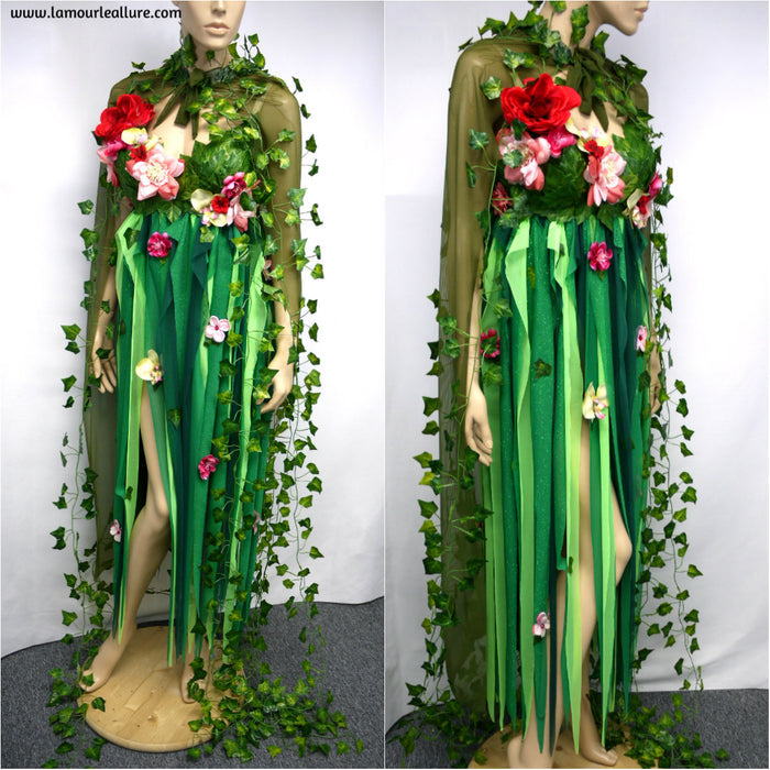 Mother Nature Te Fiti Inspired Costume Dress – Handmade Cosplay Halloween Bra Set