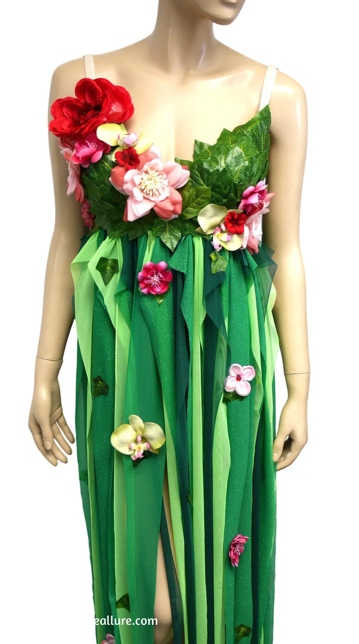 Mother Nature Te Fiti Inspired Costume Dress – Handmade Cosplay Halloween Bra Set