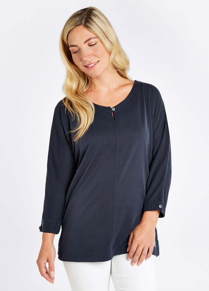Mountlucas 3/4 sleeve Top - Navy
