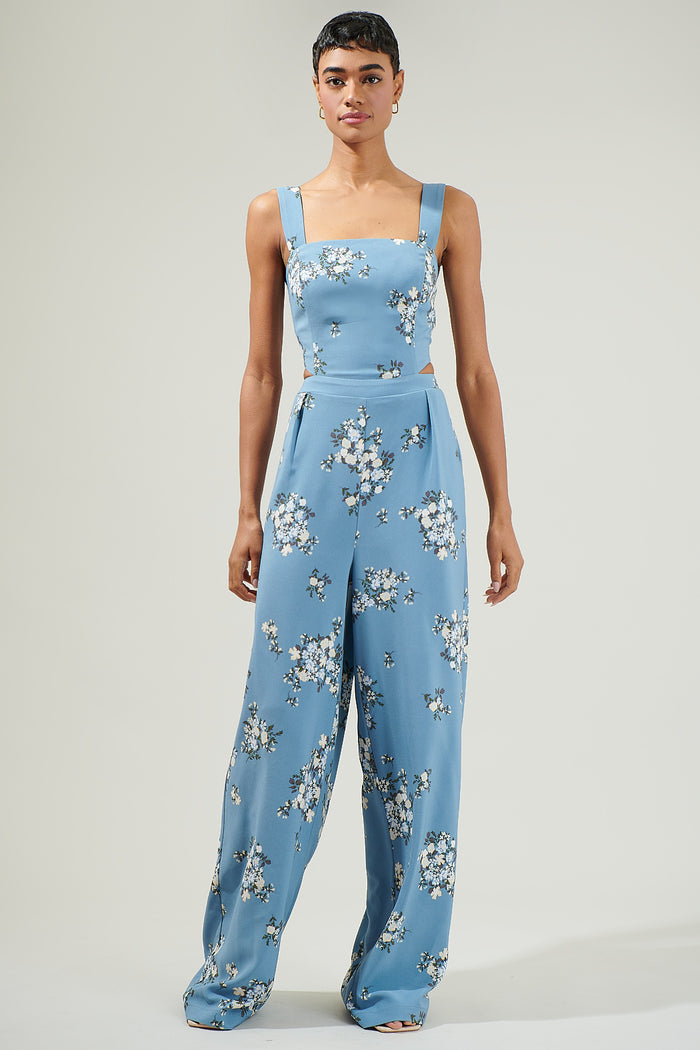Moxie Floral Cut Out Jumpsuit