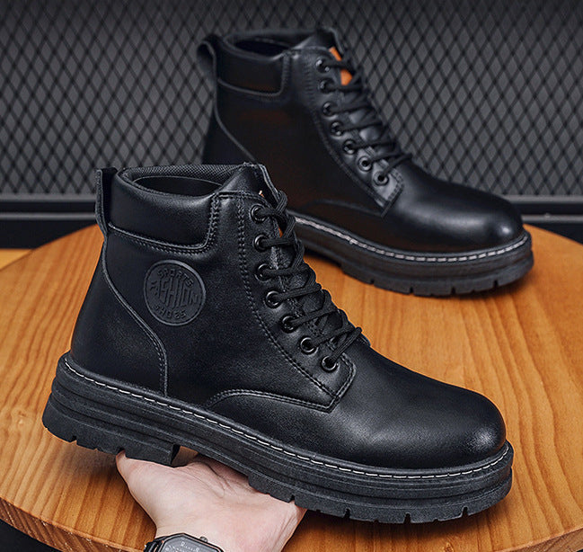 MS850 - Retro Spring Black Martin Boots