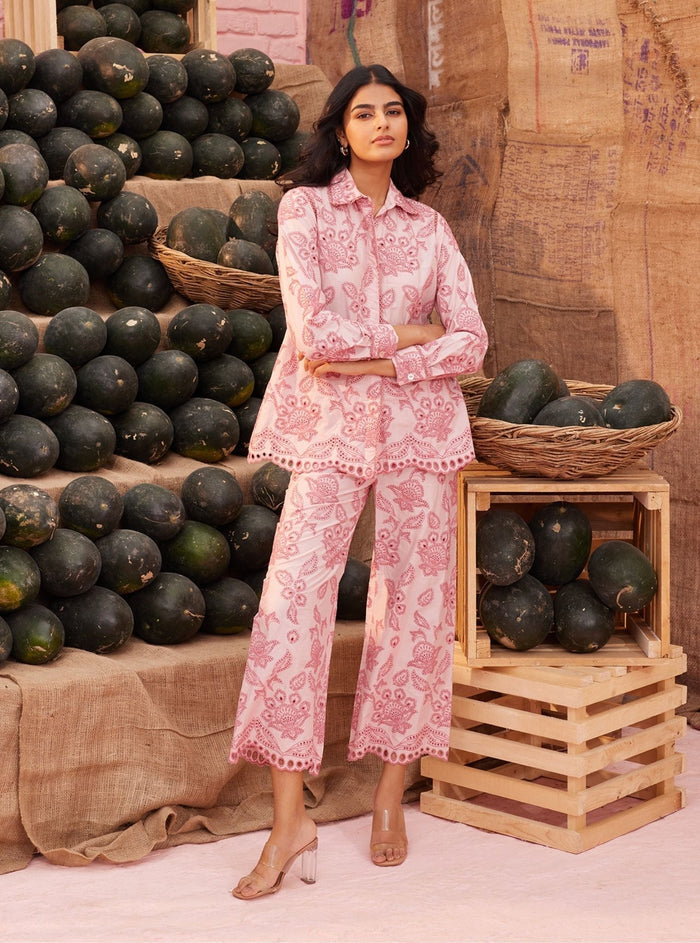 Mulmul Supima Cotton Sasha Light Pink Pant