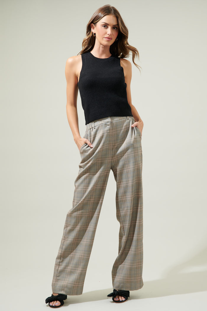 Mulvane Plaid Wide Leg Pants