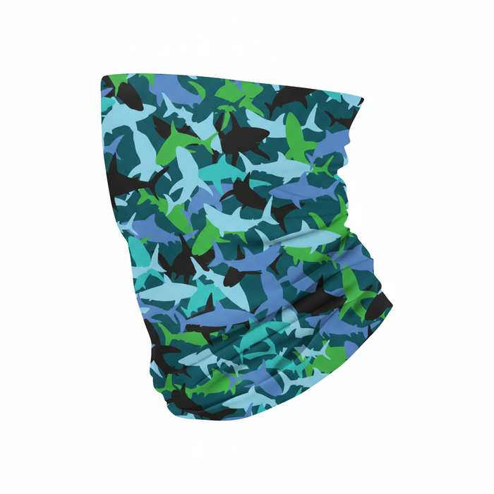 Fin Frenzy Neck Sleeve Mockup