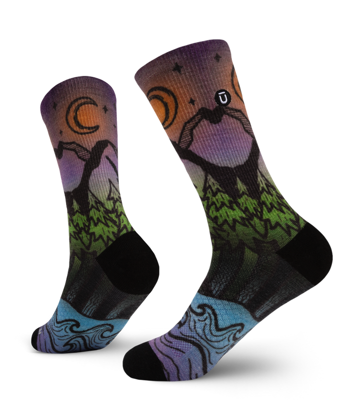 Night Time Bliss Merino Wool Lite Crew Socks