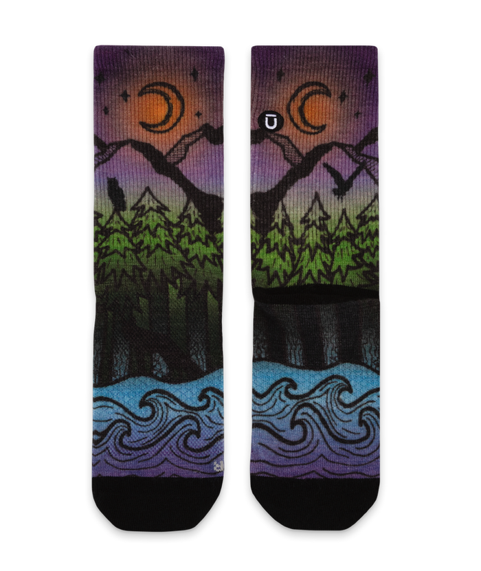 Night Time Bliss Merino Wool Lite Crew Socks