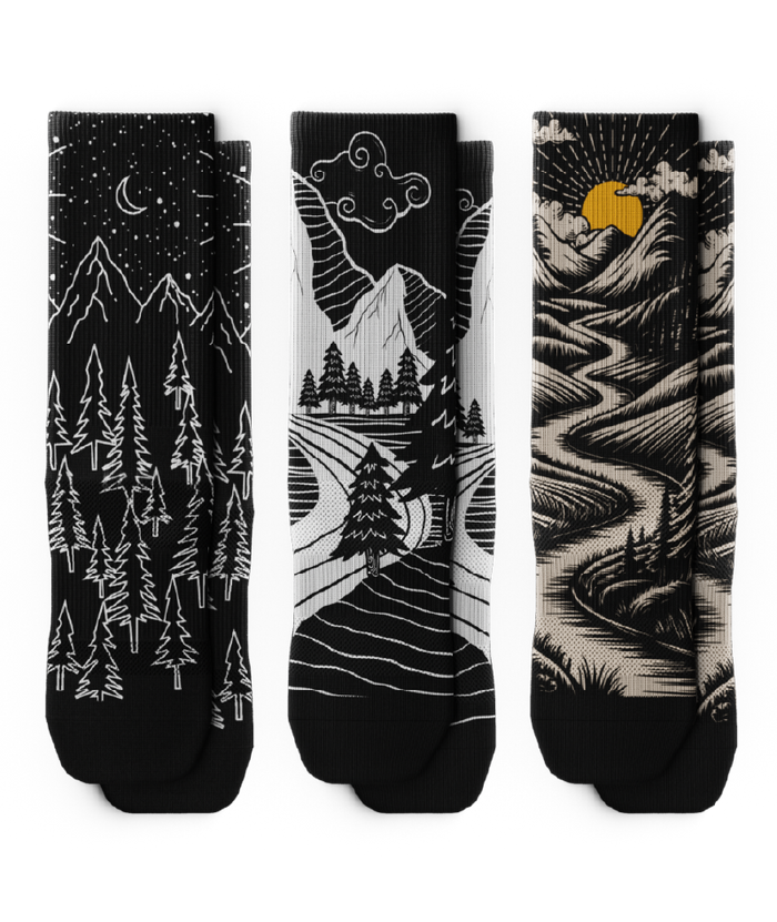 Nocturne Athletic Crew Socks 3-Pack