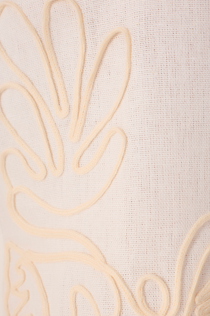 Off-White Embroidered Hem Linen Vest_7