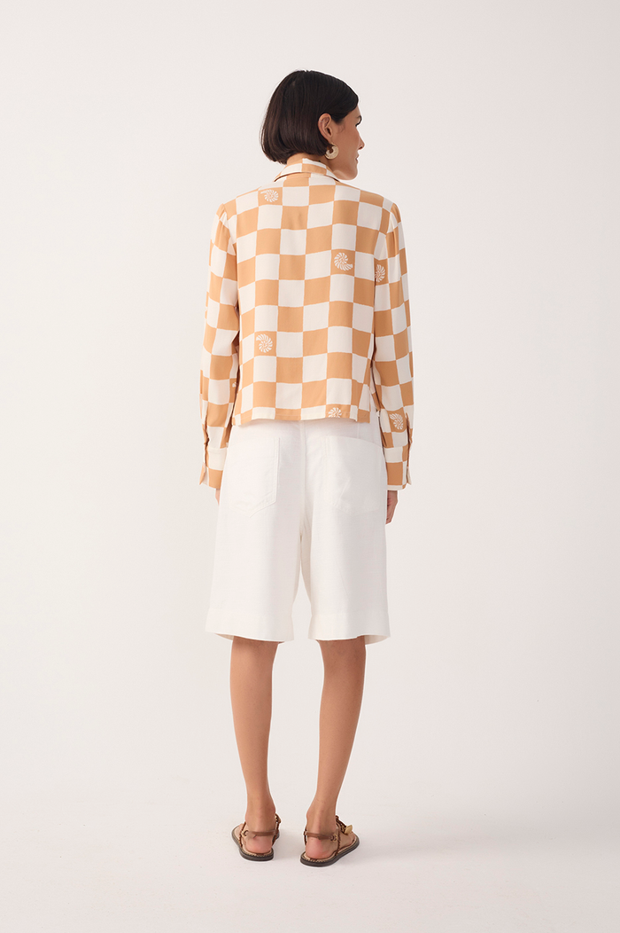 Off-White Pockets Linen Bermuda Shorts_5