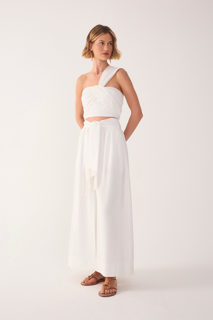 Off-White Tie Waist Maxi Skirt_3