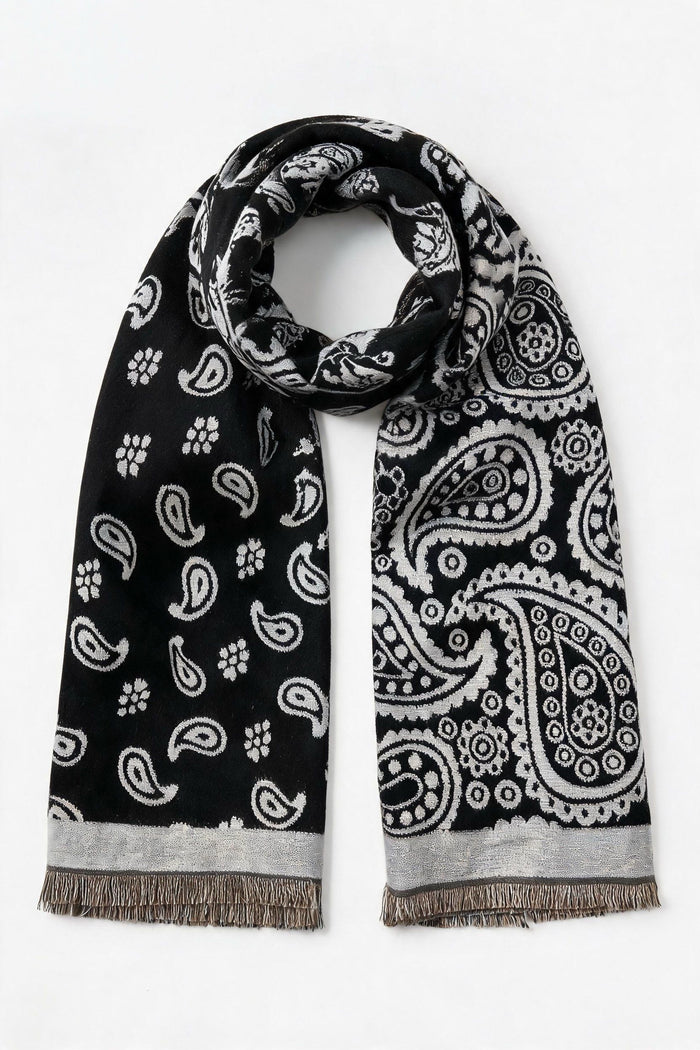 Paisley-Print Viscose Scarf wholesale - image 2