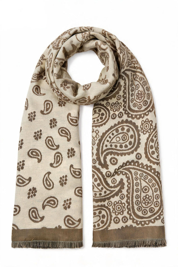 Paisley-Print Viscose Scarf wholesale - image 3