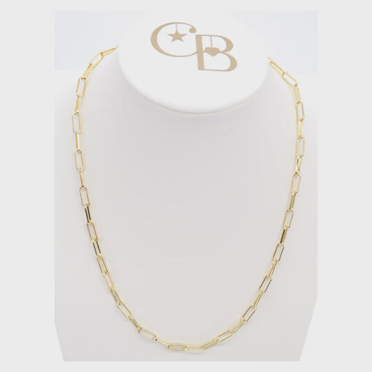 Paper Clip Chain Necklace for Charm Bar