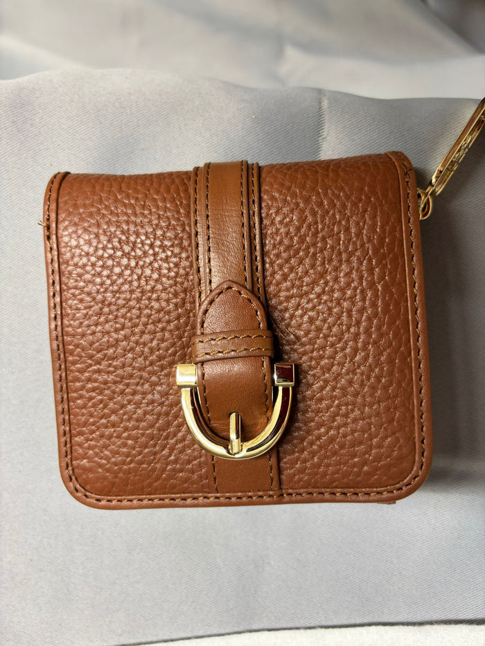 Paul Costelloe Dressage Brown Leather Saddle Bag Crossbody And Matching Purse New
