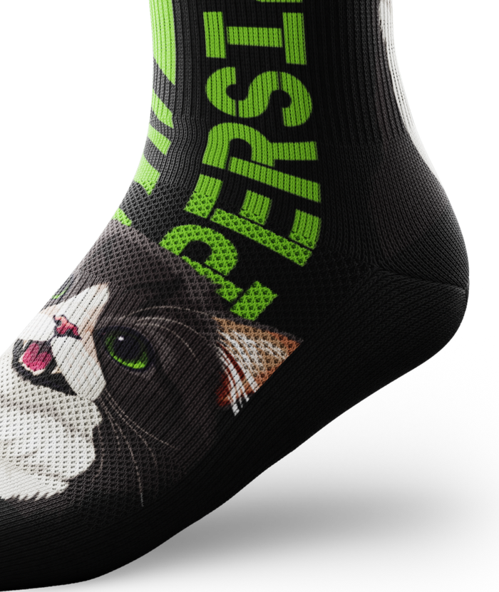 Persian Tuxedo Athletic Crew Socks