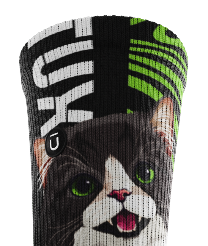 Persian Tuxedo Athletic Crew Socks