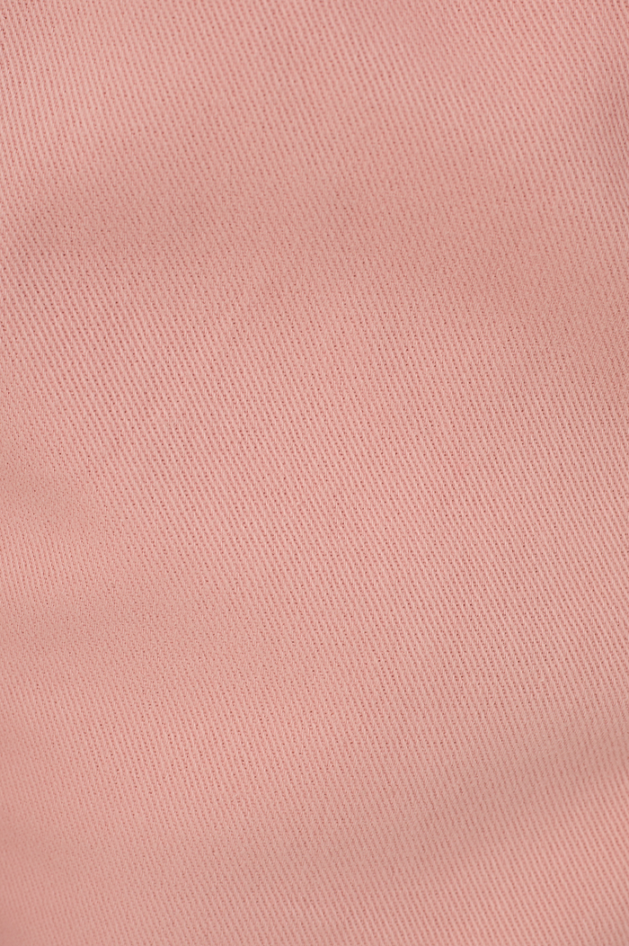 Pink Pockets Belt Loops Twill Shorts_6