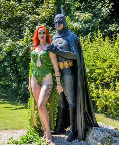 Plunge Nightshade Botanical Villain Monokini Gown Dress – Handmade Rave Cosplay Halloween Costume