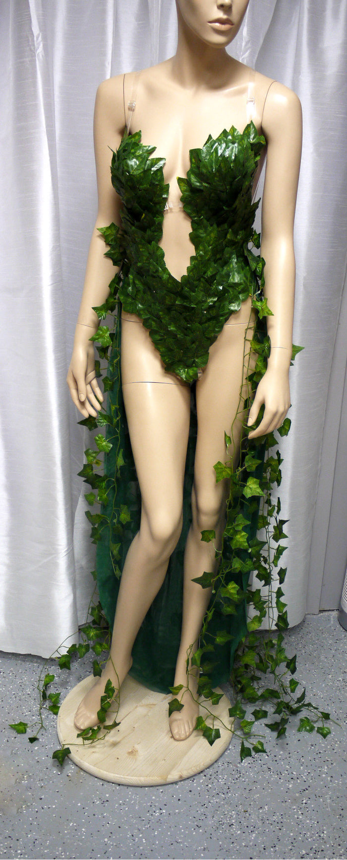 Plunge Nightshade Botanical Villain Monokini Gown Dress – Handmade Rave Cosplay Halloween Costume