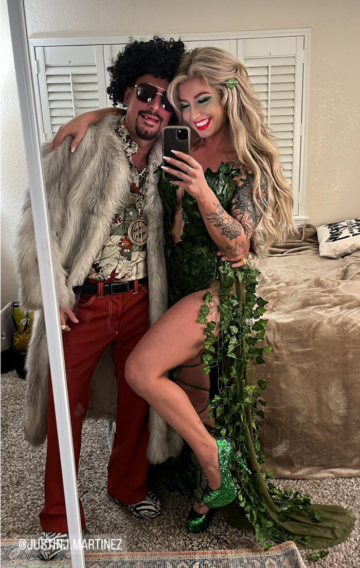 Plunge Nightshade Botanical Villain Monokini Gown Dress – Handmade Rave Cosplay Halloween Costume