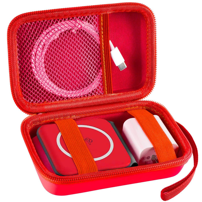 3-in-1 Wireless Charger Travel Case | ALKOO – Red – protective case product view