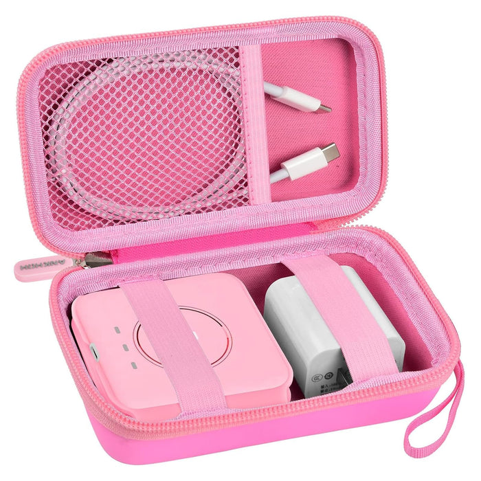 3-in-1 Wireless Charger Travel Case | ALKOO – Pink – protective case product view