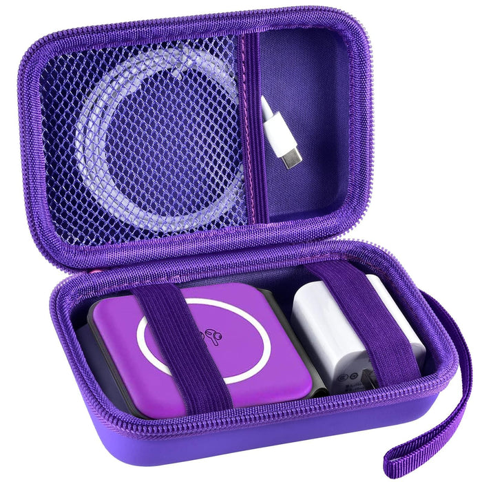 3-in-1 Wireless Charger Travel Case | ALKOO – Purple – protective case product view