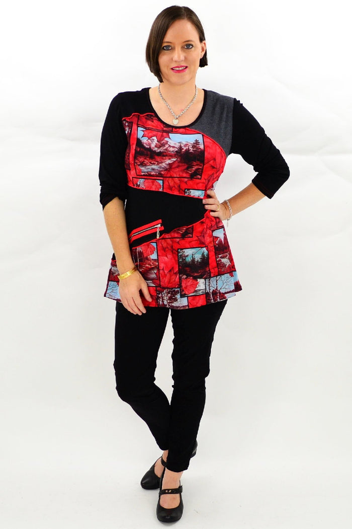 Red Autumn Delight Tunic | I Love Tunics | Tunic Tops | Tunic | Tunic Dresses  | womens clothing online