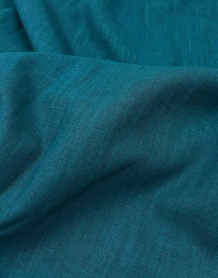 Remnant 1.7m - Petrol Washed Linen Cotton Fabric