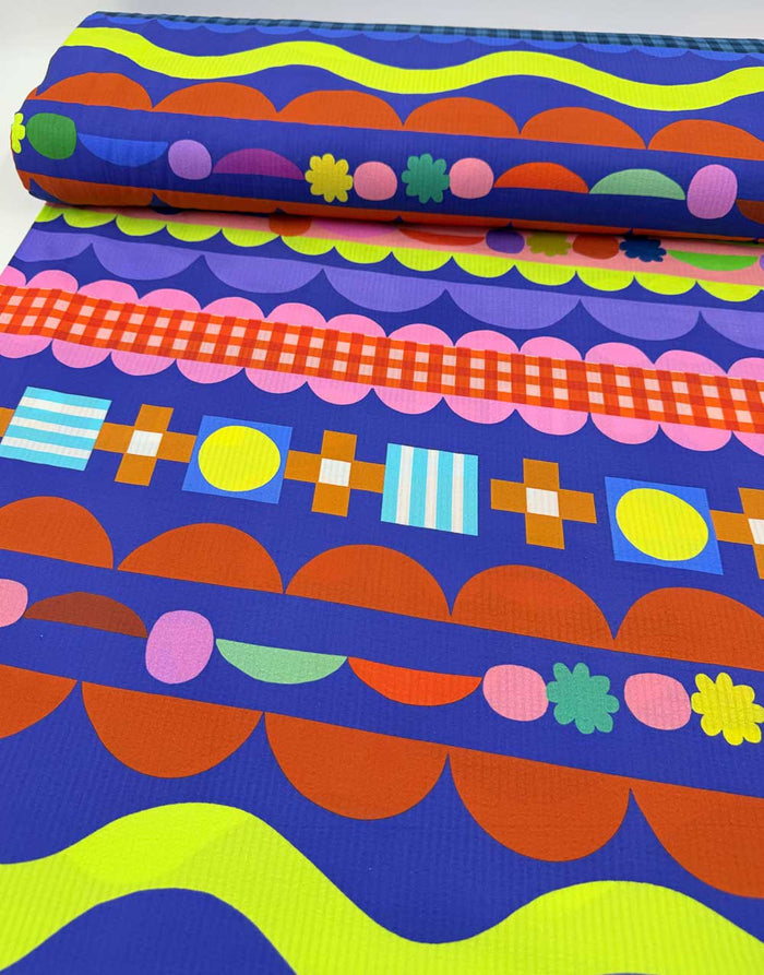 Remnant 1.7m - Sweet Fritti Cotton Seersucker Fabric, Doops Designs