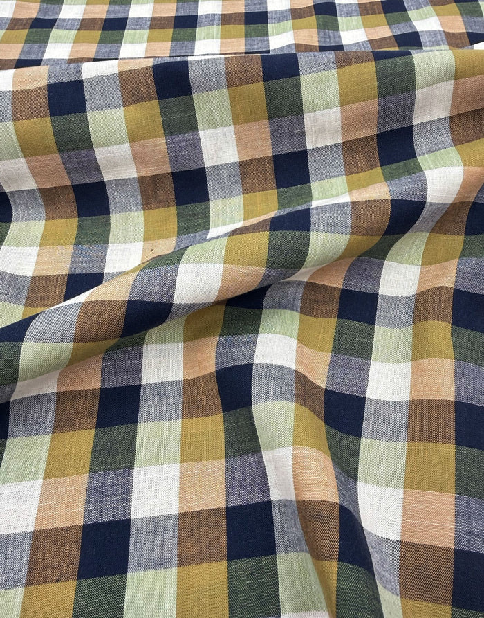 Remnant 70cm - Harvest Field Yarn-Dyed Check Cotton Fabric