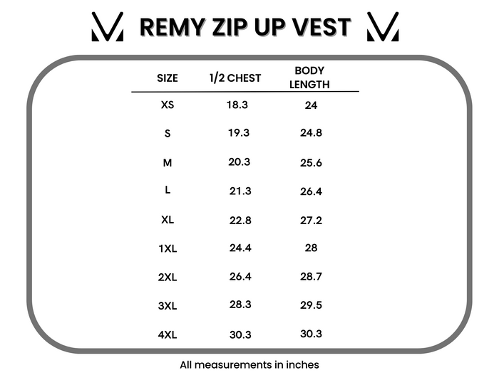 Remy Zip Up Vest - Black by Michelle Mae