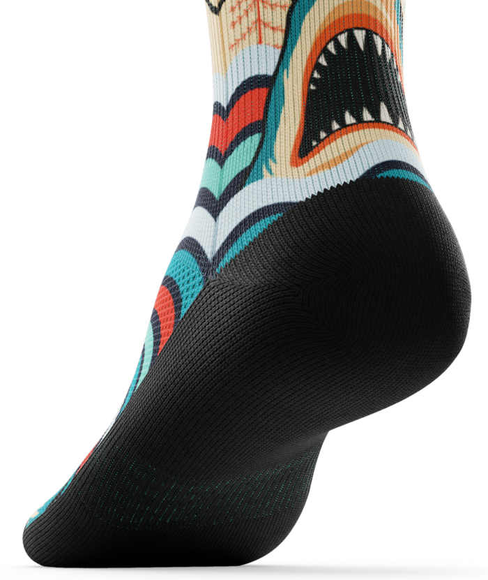 Retro Jaws Athletic Crew Socks