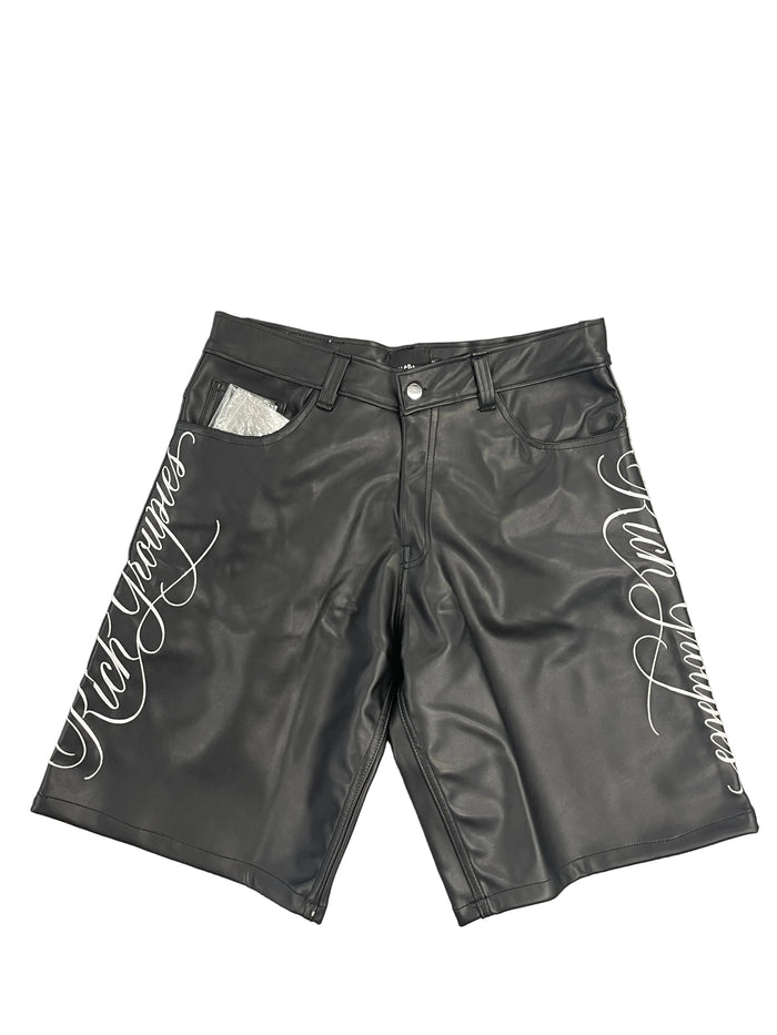 Rich Groupies Leather Jorts