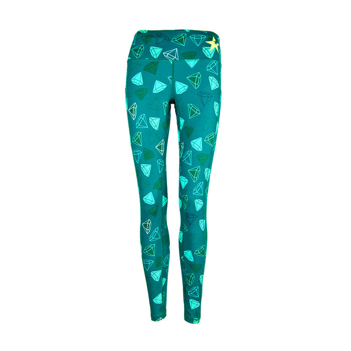 Sale Unisex Leggings | Diamond Rush Green