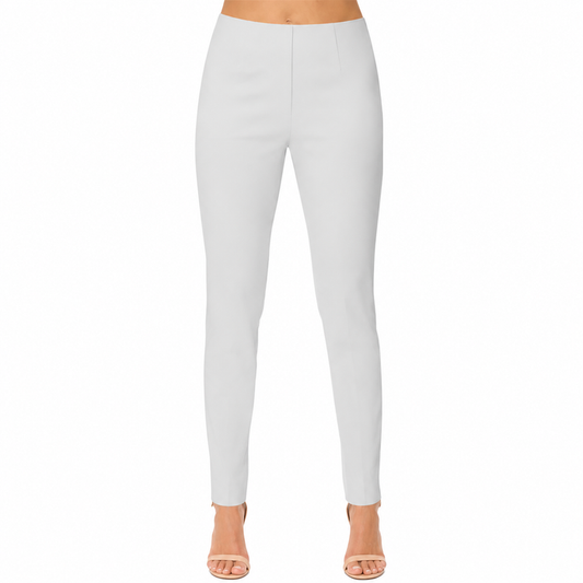 "Sasha" Pull-On Straight Leg Pant in White - SASH-WHT