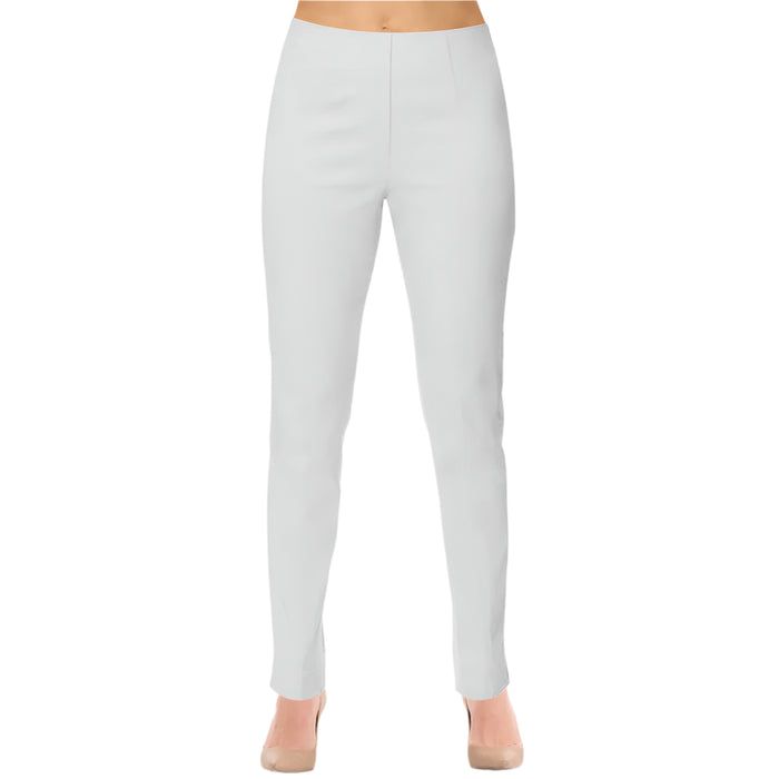 "Sasha" Pull-On Straight Leg Pant in White - SASH-WHT