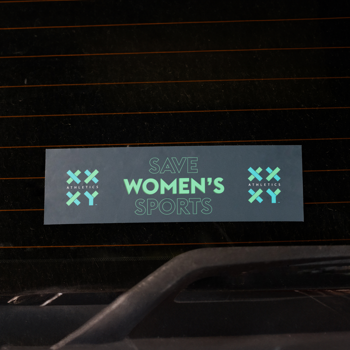 Save women's Sports text with brand logo