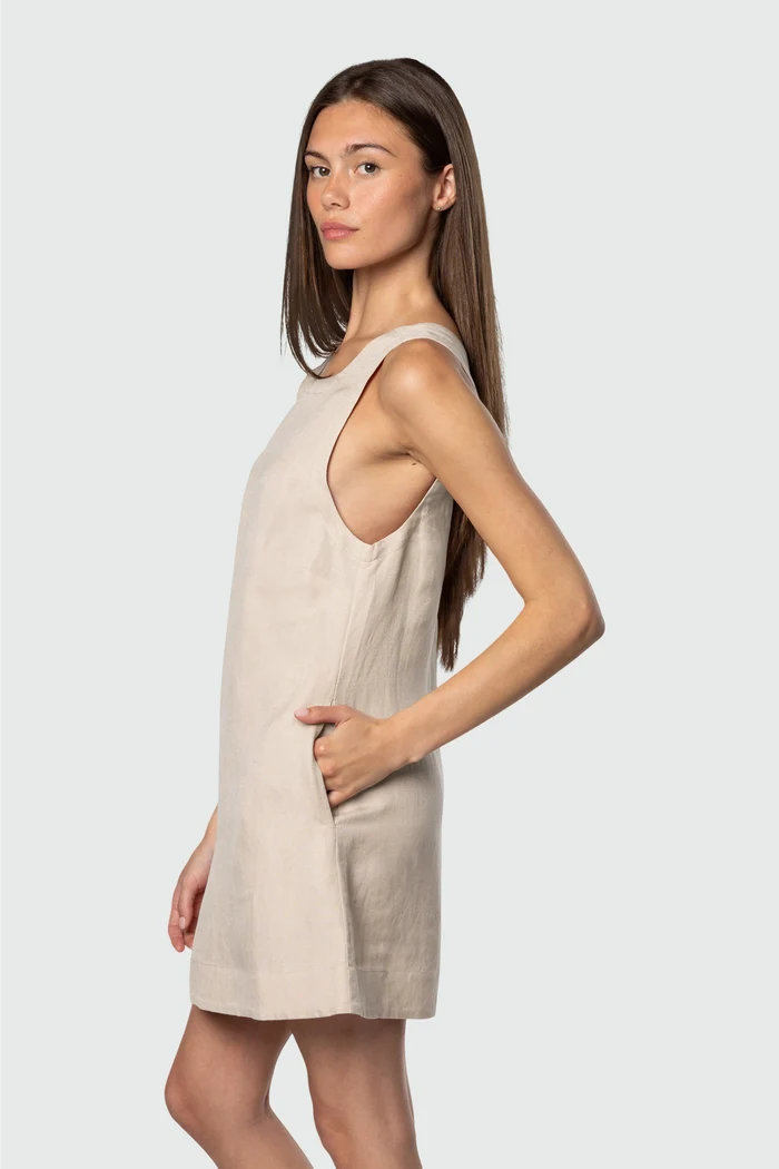 Scoop Back Mini Dress Dresses - Back