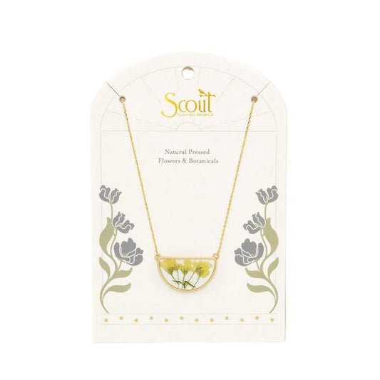 Scout Curated Wears Pressed Yellow Baby's Breath Necklace