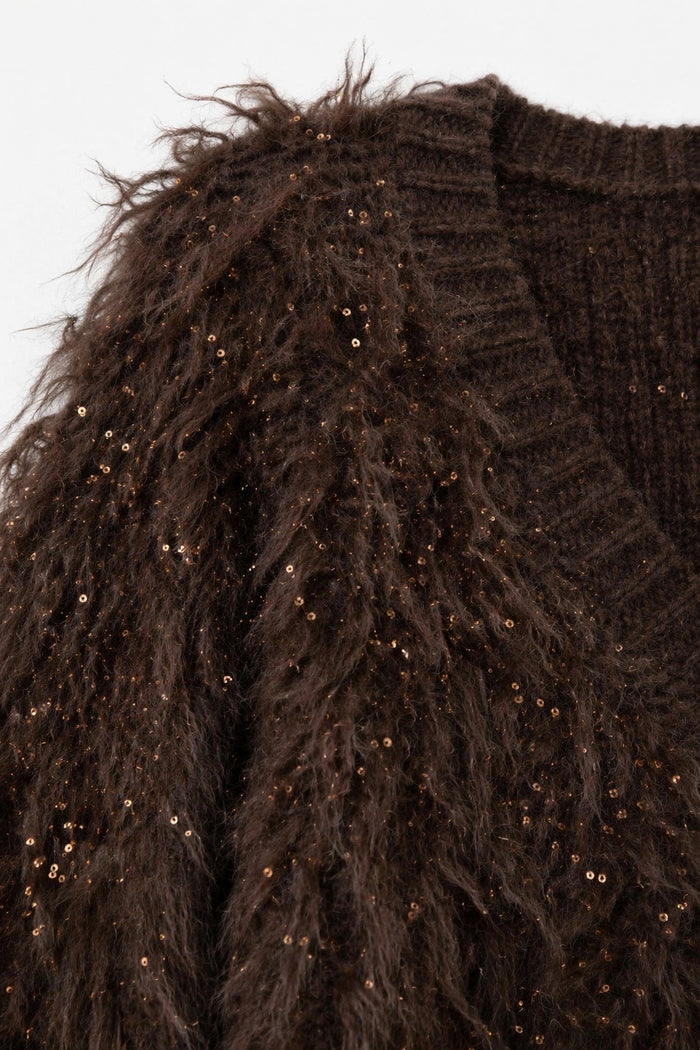 Sequin Fringe-Texture Knit Sweater wholesale - image 6