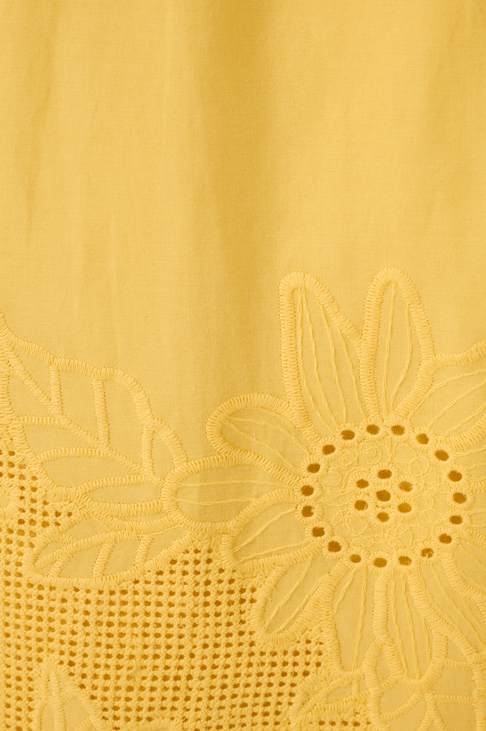 Short Cotton Embroidered Ruffled Dress_7
